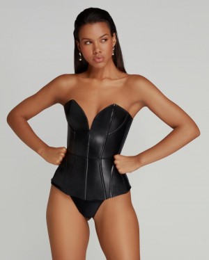 Dámské Korzety Agent Provocateur Gena Corset Černé CZ | O10-8410