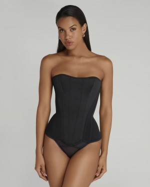 Dámské Korzety Agent Provocateur Scarlie Corset Černé CZ | R35-6327
