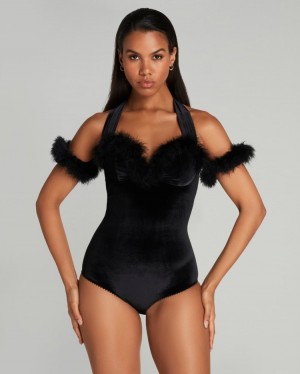 Dámské Doplňky Agent Provocateur Kitykat Body Černé CZ | R86-0280