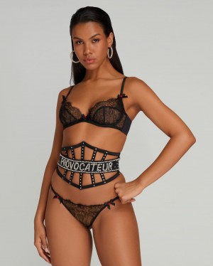 Dámské Doplňky Agent Provocateur Skilar Waspie Black/Iridescent CZ | A56-4377