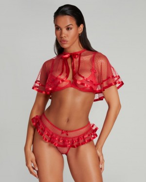 Dámské Župan Agent Provocateur Ellora Cape Červené CZ | P45-1395