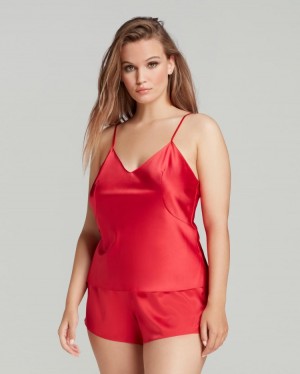 Dámské Kraťasy Agent Provocateur Arlette Shorts Červené CZ | W49-6321