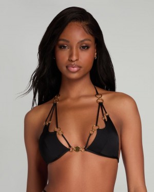 Dámské Plavky Agent Provocateur Davine Bikiny Top Černé CZ | D85-9139