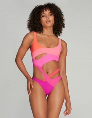 Dámské Plavky Agent Provocateur Izaro Swimsuit Růžové CZ | H13-6752