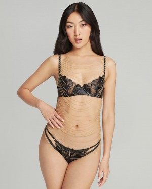 Dámské Playsuit Agent Provocateur Babeta Playsuit Černé CZ | A84-6919