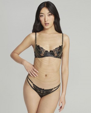 Dámské Playsuit Agent Provocateur Babeta Playsuit Černé CZ | D27-5632