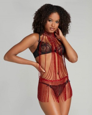 Dámské Playsuit Agent Provocateur Yarolika Playsuit Red/Sand CZ | K60-9848