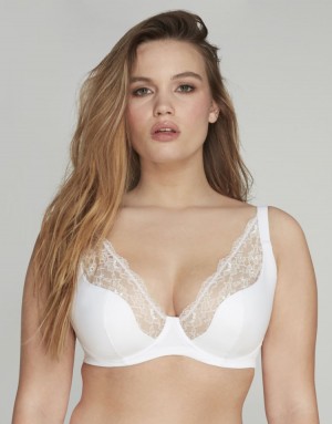 Dámské Podprsenky Agent Provocateur Brigette Polstrovaný High Apex Underwired Bra Bílé CZ | F92-7611