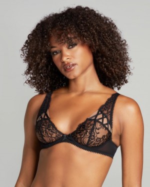 Dámské Podprsenky Agent Provocateur Cordellia High Apex Bra Černé CZ | W26-1462