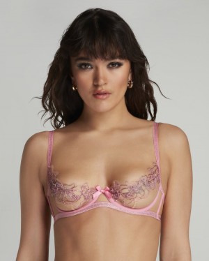 Dámské Podprsenky Agent Provocateur Lindie Balconette Underwired Bra Růžové CZ | L96-9116