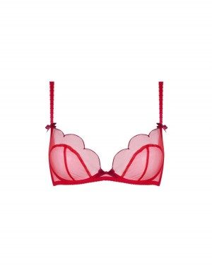 Dámské Podprsenky Agent Provocateur Lorna Plunge Underwired Bra Červené CZ | I75-8429