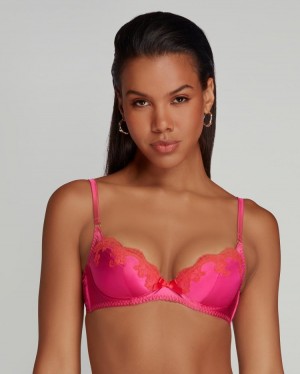 Dámské Podprsenky Agent Provocateur Molly Plunge Underwired Bra Růžové CZ | N59-4243