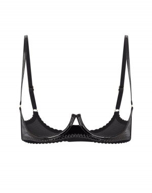 Dámské Podprsenky Agent Provocateur Ozella Open Bra Černé CZ | X77-6366