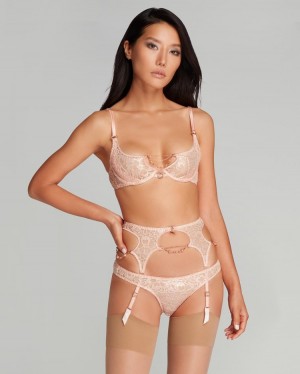 Dámské Podvazkový Pás Agent Provocateur Tiarna Suspender Blush CZ | G07-8554
