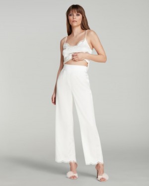 Dámské Pyžama Agent Provocateur Amelea Pyjama Trousers Ivory CZ | W73-3285