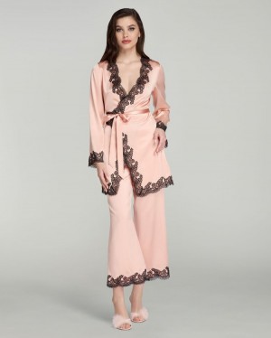 Dámské Pyžama Agent Provocateur Amelea Pyjama Trousers Růžové CZ | K53-1504