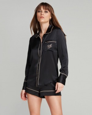 Dámské Pyžama Agent Provocateur Classic PJ Pyjama Shirt Černé CZ | B82-7532