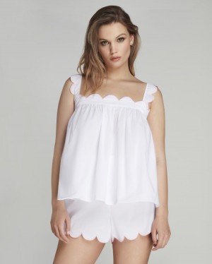 Dámské Pyžama Agent Provocateur Lorna Pyjama Živůtek Bílé CZ | H74-6867