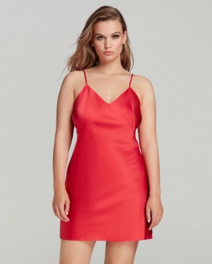 Dámské Uklouznutí Agent Provocateur Arlette Krátké Slip Červené CZ | Z76-2329