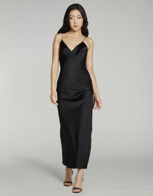 Dámské Uklouznutí Agent Provocateur Milani Long Slip Černé CZ | C92-0837