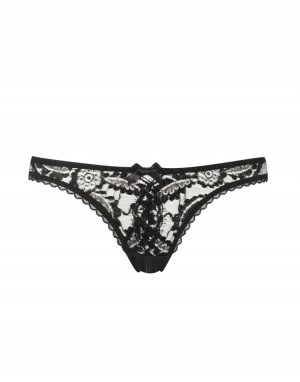 Dámské Slipy Agent Provocateur Kendall Full Brief Černé CZ | Z63-4812