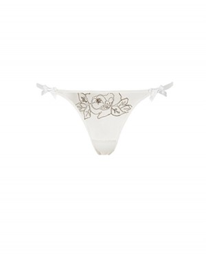 Dámské Slipy Agent Provocateur Lindie Trixie White/White CZ | Z59-6166