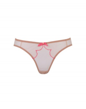Dámské Slipy Agent Provocateur Lorna Full Brief Nude/Pink CZ | Q63-3494