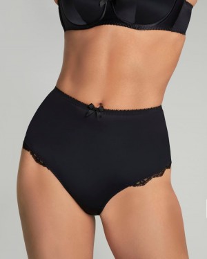 Dámské Slipy Agent Provocateur Sloane High-Waisted Brief Černé CZ | X84-0083