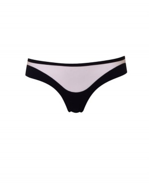 Dámské Slipy Agent Provocateur Soni Full Brief Black/Nude CZ | P15-6514