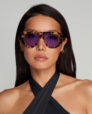 Dámské Sluneční Brýle Agent Provocateur Karley Sunglasses Tortoise/Purple CZ | H58-6243