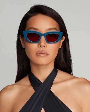 Dámské Sluneční Brýle Agent Provocateur Kitti Sunglasses Teal/Bordeaux CZ | Z21-8759