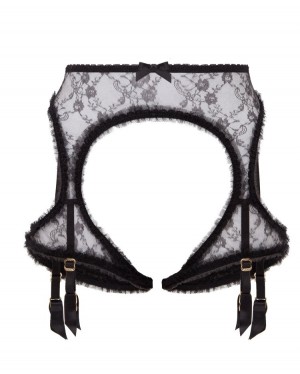 Dámské Spodní Prádlo Agent Provocateur Perle Suspender Černé CZ | C86-3271