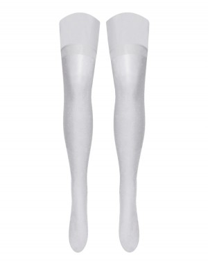 Dámské Punčochy & Hold Ups Agent Provocateur Onnix 1 Stockings White/White CZ | K83-8531