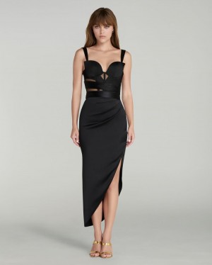 Dámské Sukně Agent Provocateur Thoria Skirt Černé CZ | E19-6956
