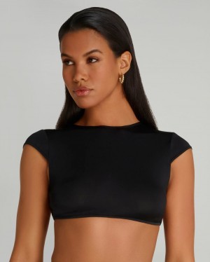 Dámské Topy Agent Provocateur Anastacia Beach Top Černé CZ | V95-5560