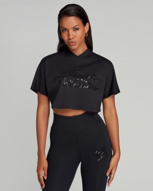 Dámské Topy Agent Provocateur Rayley Crop Top Černé CZ | C97-6166