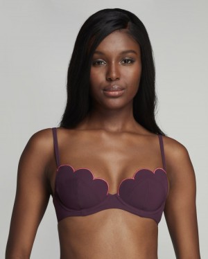 Dámské Vrchní díl Plavek Agent Provocateur Lorna Cupped Bikiny Top Plum CZ | K99-7004