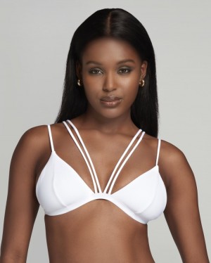 Dámské Vrchní díl Plavek Agent Provocateur Marina Bikiny Top Bílé CZ | E62-2439