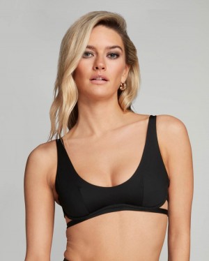 Dámské Vrchní díl Plavek Agent Provocateur Cherelle Cupped Bikiny Top Černé CZ | P35-5476